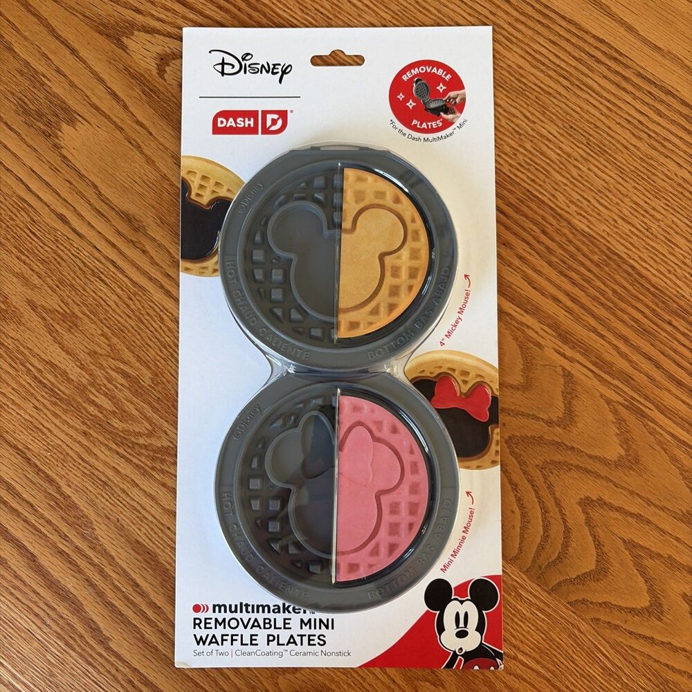 Disney Dash Mickey Mouse Removable Waffle Plates Mini Maker Set New